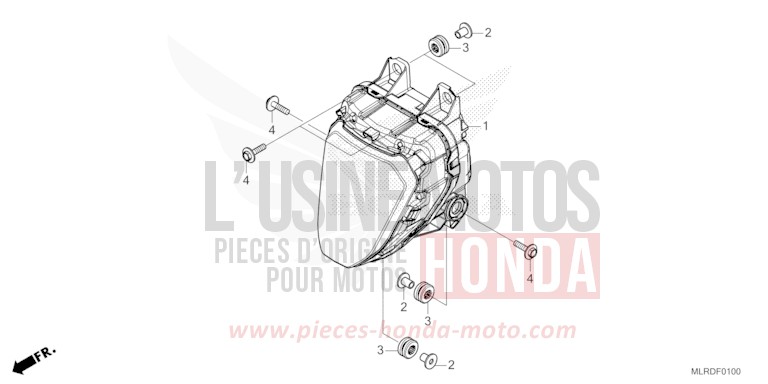 HEADLIGHT for NX500 PEARL HORIZON WHITE (NHB61) from 2024