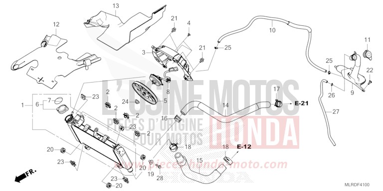 RADIATOR for NX500 PEARL HORIZON WHITE (NHB61) from 2024