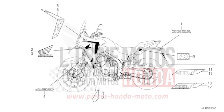 MARK/STRIPE for NX500 PEARL HORIZON WHITE (NHB61) from 2024