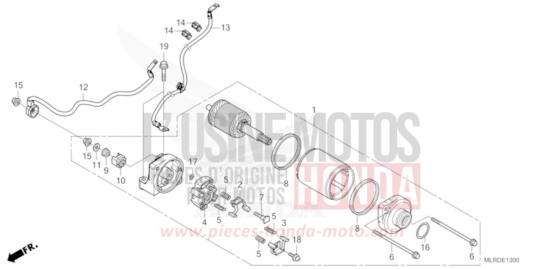 STARTER MOTOR for NX500 MAT GUNPOWDER BLACK METALLIC (NH436) from 2024