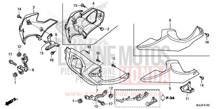 UNDER COWL for NC750XD SWORD SILVER METALLIC (NHA95) from 2014