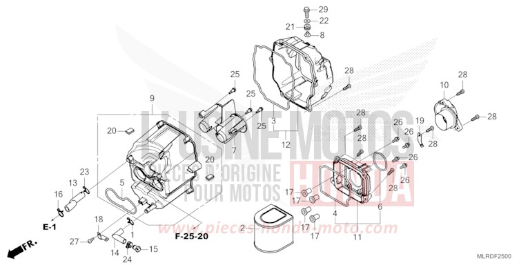 AIR CLEANER for NX500 MAT GUNPOWDER BLACK METALLIC (NH436) from 2024