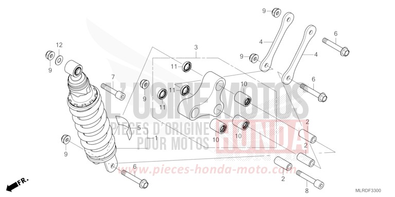REAR CUSHION for NX500 MAT GUNPOWDER BLACK METALLIC (NH436) from 2024