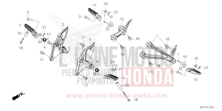 STEP for CB650R PEARL SMOKY GRAY (NHC53) from 2024