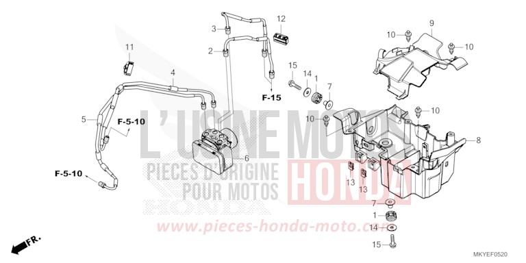 ABS MODULATOR for CB650R MAT GUNPOWDER BLACK METALLIC (NH436) from 2024