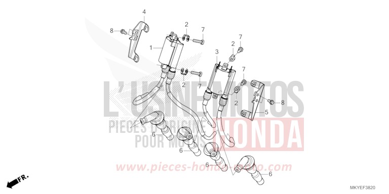 IGNITION COIL for CB650R PEARL SMOKY GRAY (NHC53) from 2024