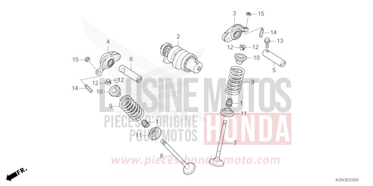 CAMSHAFT/VALVE for CBF125M NOIR (NH1) from 2024