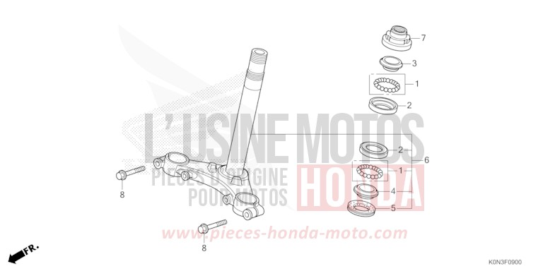 STEERING STEM for CBF125M NOIR (NH1) from 2024