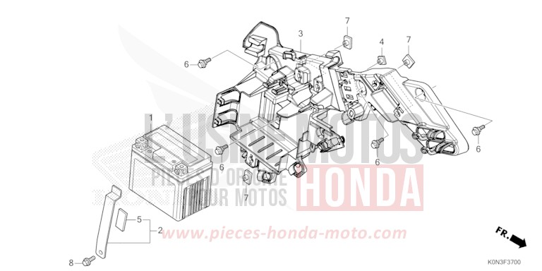 BATTERY/BATTERY BOX for CBF125M NOIR (NH1) from 2024