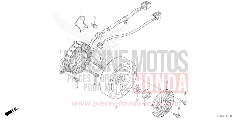 A.C.G. STARTER for CBF125M IMPERIAL RED METALLIC (R355) from 2024