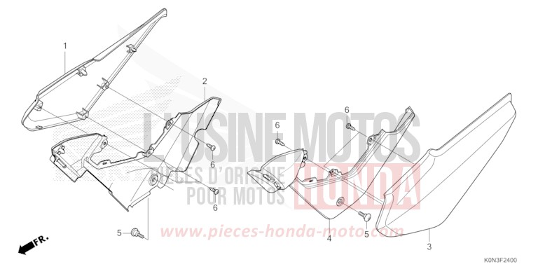 SIDE COVER for CBF125M IMPERIAL RED METALLIC (R355) from 2024