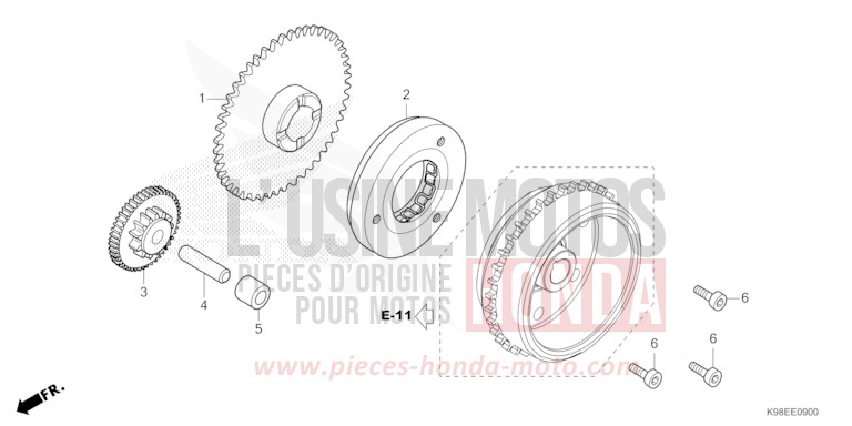 STARTING CLUTCH for CB125R MAT CYNOS GRAY METALLIC (NH312) from 2024