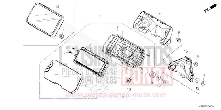 METER for CBF125N MAT CYNOS GRAY METALLIC (NH312) from 2024