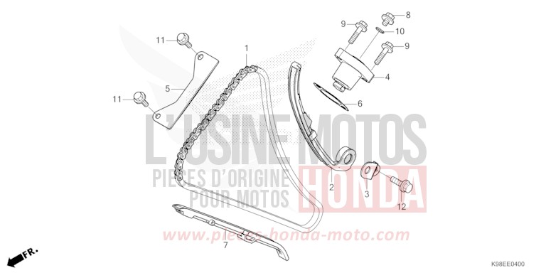 CAM CHAIN/TENSIONER for CB125R PEARL SPLENDOR RED (R369) from 2024