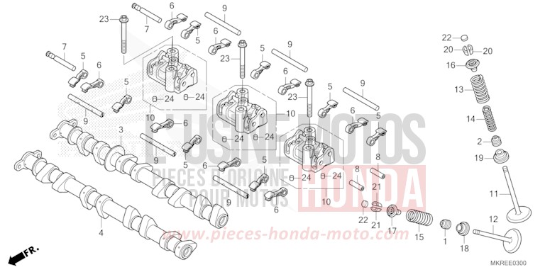 CAMSHAFT/VALVE for CBR1000SP GRAND PRIX RED (R380) from 2024