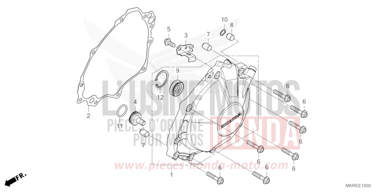 A.C. GENERATOR COVER for CBR1000SP GRAND PRIX RED (R380) from 2024