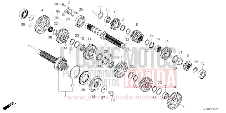 TRANSMISSION for CBR1000SP GRAND PRIX RED (R380) from 2024