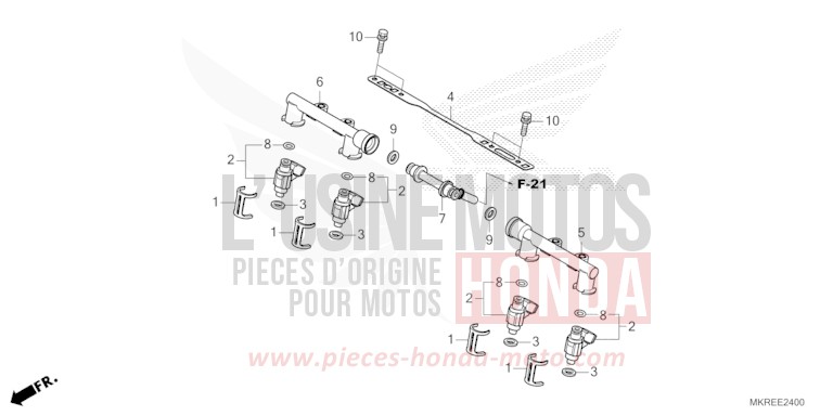 FUEL INJECTOR for CBR1000SP GRAND PRIX RED (R380) from 2024