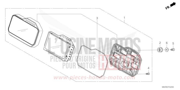 CONTACHILOMETRI per CBR1000SP GRAND PRIX RED (R380) del 2024