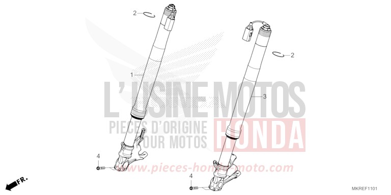 FRONT FORK (CBR1000SP) for CBR1000SP GRAND PRIX RED (R380) from 2024