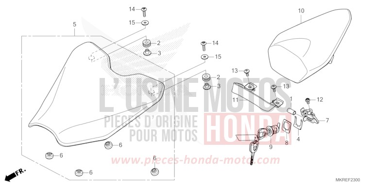 SEAT for CBR1000SP GRAND PRIX RED (R380) from 2024