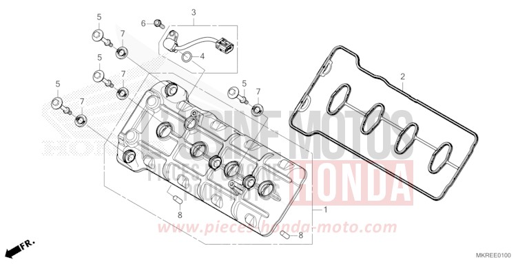 CYLINDER HEAD COVER for CBR1000SP MAT PEARL MORION BLACK (NHC33) from 2024