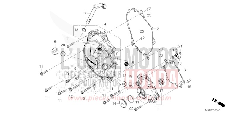 RIGHT CRANKCASE COVER for CBR1000SP MAT PEARL MORION BLACK (NHC33) from 2024