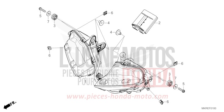HEADLIGHT for CBR1000SP MAT PEARL MORION BLACK (NHC33) from 2024