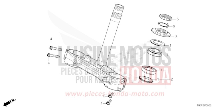 STEERING STEM for CBR1000SP MAT PEARL MORION BLACK (NHC33) from 2024