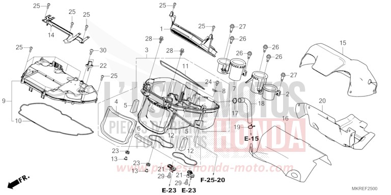 AIR CLEANER for CBR1000SP MAT PEARL MORION BLACK (NHC33) from 2024