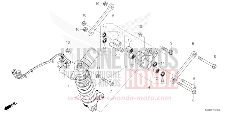 REAR CUSHION (CBR1000SP) for CBR1000SP MAT PEARL MORION BLACK (NHC33) from 2024