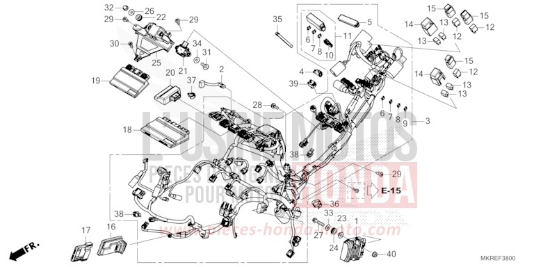 WIRE HARNESS for CBR1000SP MAT PEARL MORION BLACK (NHC33) from 2024