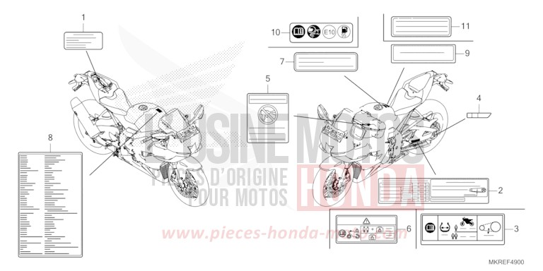 CAUTION LABEL for CBR1000SP MAT PEARL MORION BLACK (NHC33) from 2024