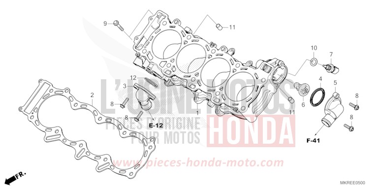 CYLINDER for CBR1000ST GRAND PRIX RED (R380) from 2024