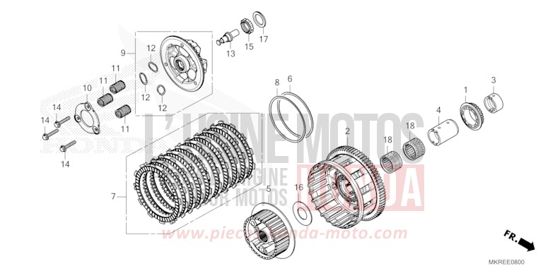 CLUTCH for CBR1000ST GRAND PRIX RED (R380) from 2024