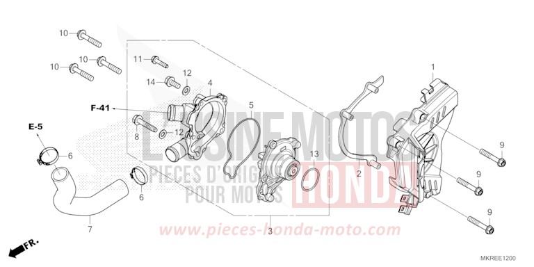 WATER PUMP for CBR1000ST GRAND PRIX RED (R380) from 2024