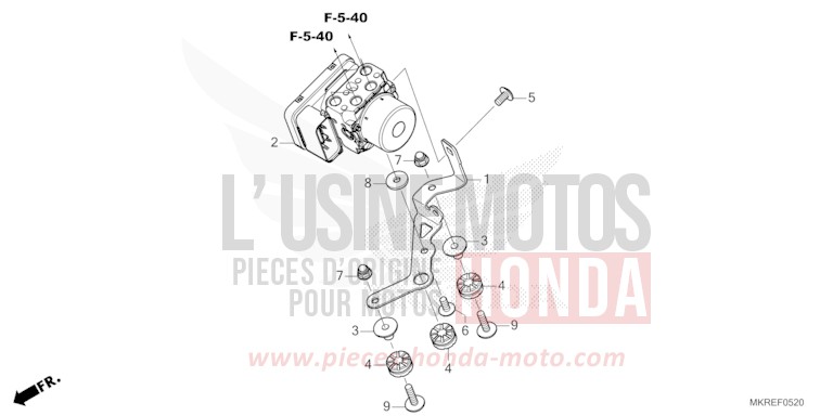 ABS MODULATOR for CBR1000ST GRAND PRIX RED (R380) from 2024