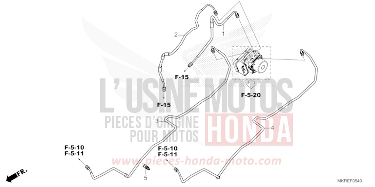 BRAKE PIPE for CBR1000ST GRAND PRIX RED (R380) from 2024