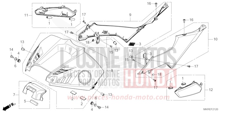 SHELTER for CBR1000ST GRAND PRIX RED (R380) from 2024