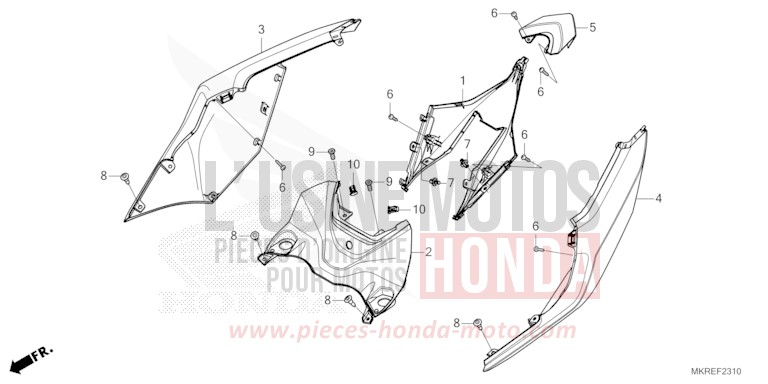 REAR COWL for CBR1000ST GRAND PRIX RED (R380) from 2024
