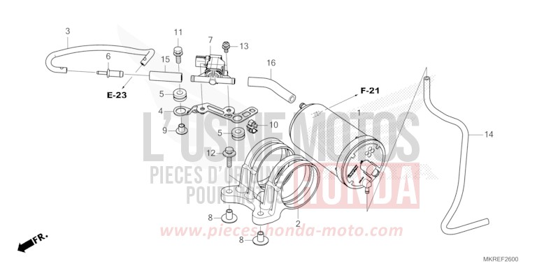 CANISTER for CBR1000ST GRAND PRIX RED (R380) from 2024