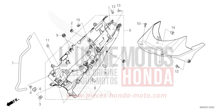 REAR FENDER for CBR1000ST GRAND PRIX RED (R380) from 2024