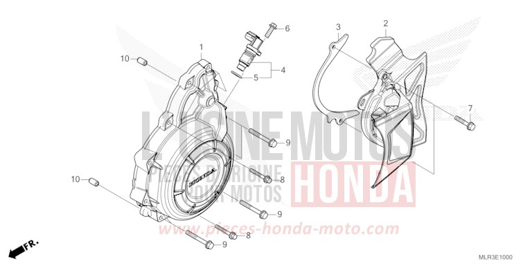 A.C. GENERATOR COVER for CBR500R GRAND PRIX RED (R380) from 2024