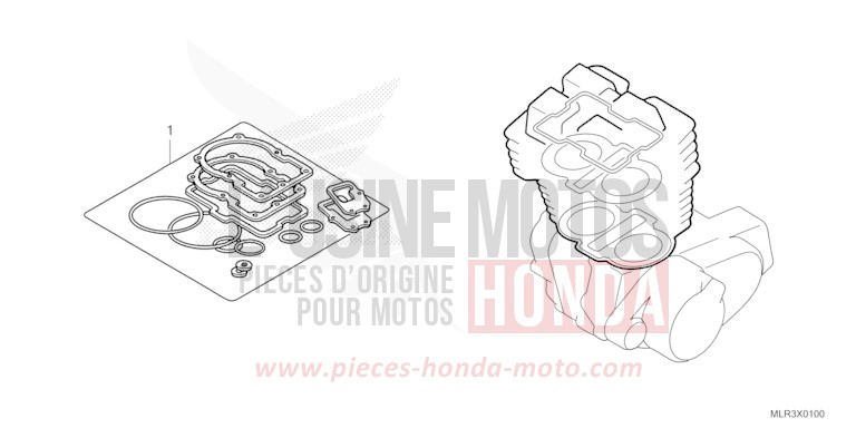 GASKET KIT A for CBR500R GRAND PRIX RED (R380) from 2024