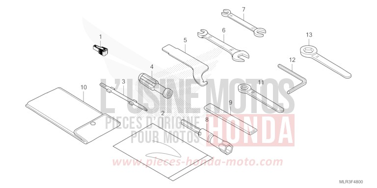 TOOLS for CBR500R GRAND PRIX RED (R380) from 2024