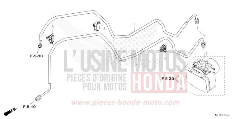 BRAKE PIPE for CBR500R MAT GUNPOWDER BLACK METALLIC (NH436) from 2024