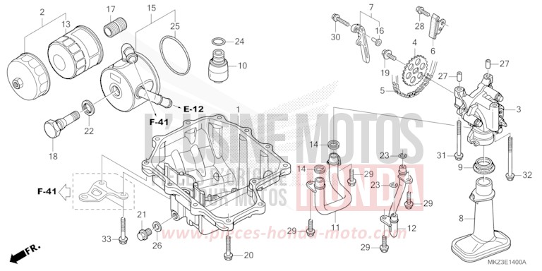 OIL PAN/OIL PUMP for CBR600RR MAT BALLISTIC BLACK METALLIC (NHA86) from 2024