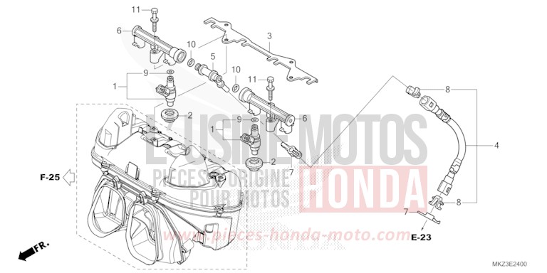 FUEL INJECTOR for CBR600RR MAT BALLISTIC BLACK METALLIC (NHA86) from 2024