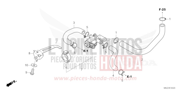 AIR INJECTION CONTROL VALVE for CBR600RR MAT BALLISTIC BLACK METALLIC (NHA86) from 2024