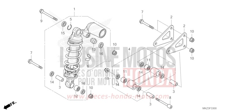 REAR CUSHION for CBR600RR MAT BALLISTIC BLACK METALLIC (NHA86) from 2024